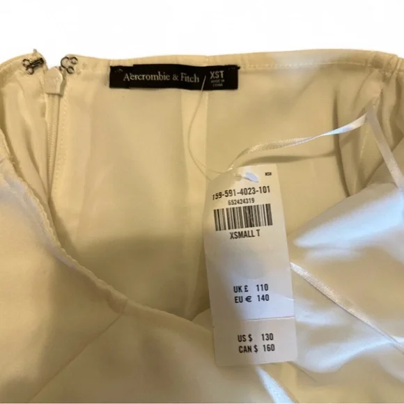 Abercrombie & Fitch Mixed Fabric Midi
White XST Dress NWT - Picture 4 of 4